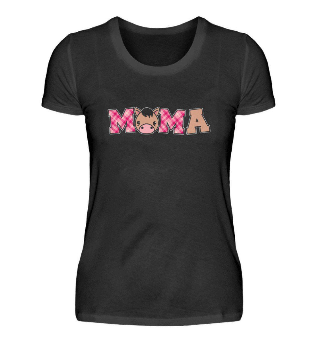 Mama Pferde · Damen T-Shirt-Damen Basic T-Shirt-Black-S-Agrarstarz