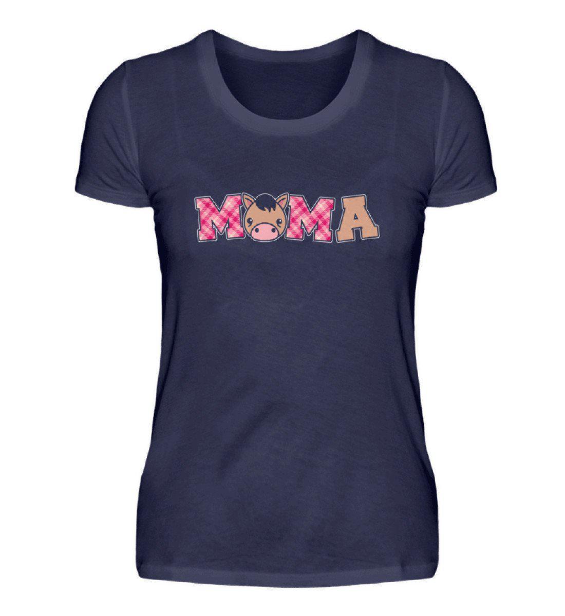 Mama Pferde · Damen T-Shirt-Damen Basic T-Shirt-Navy-S-Agrarstarz