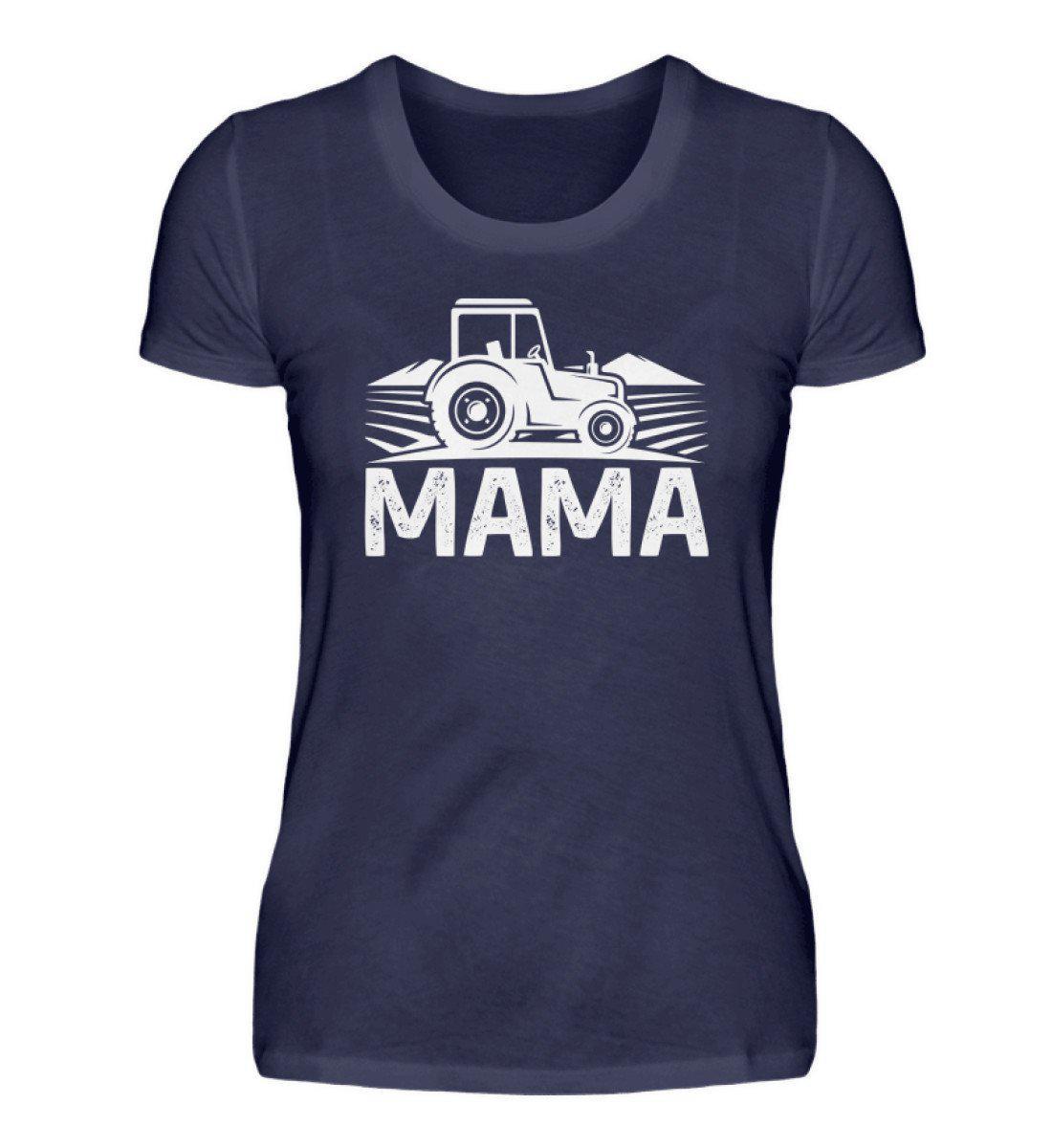 Mama Traktor · Damen T-Shirt-Damen Basic T-Shirt-Navy-S-Agrarstarz