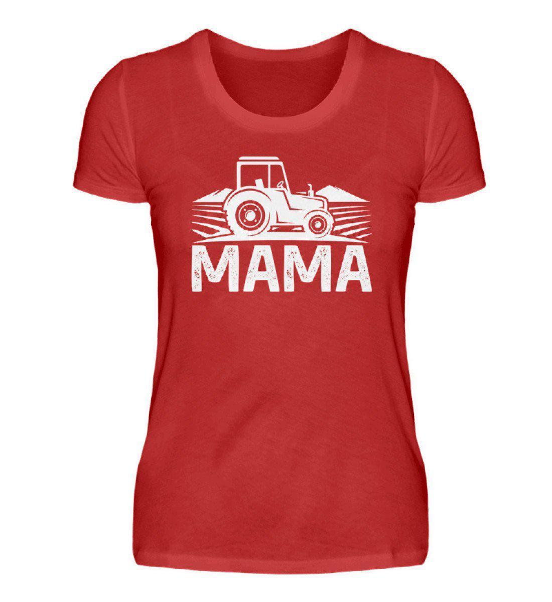 Mama Traktor · Damen T-Shirt-Damen Basic T-Shirt-Red-S-Agrarstarz