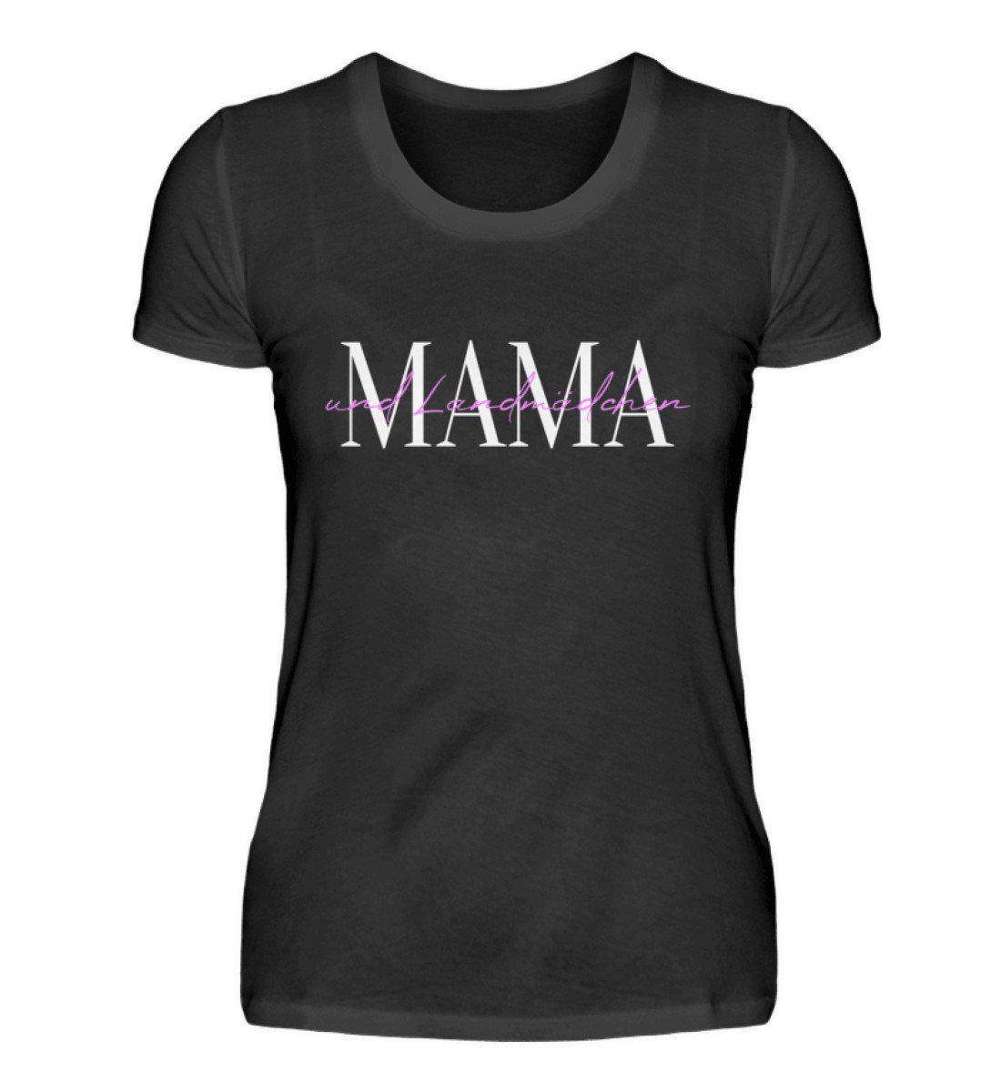 Mama und Landmädchen · Damen T-Shirt-Damen Basic T-Shirt-Black-S-Agrarstarz