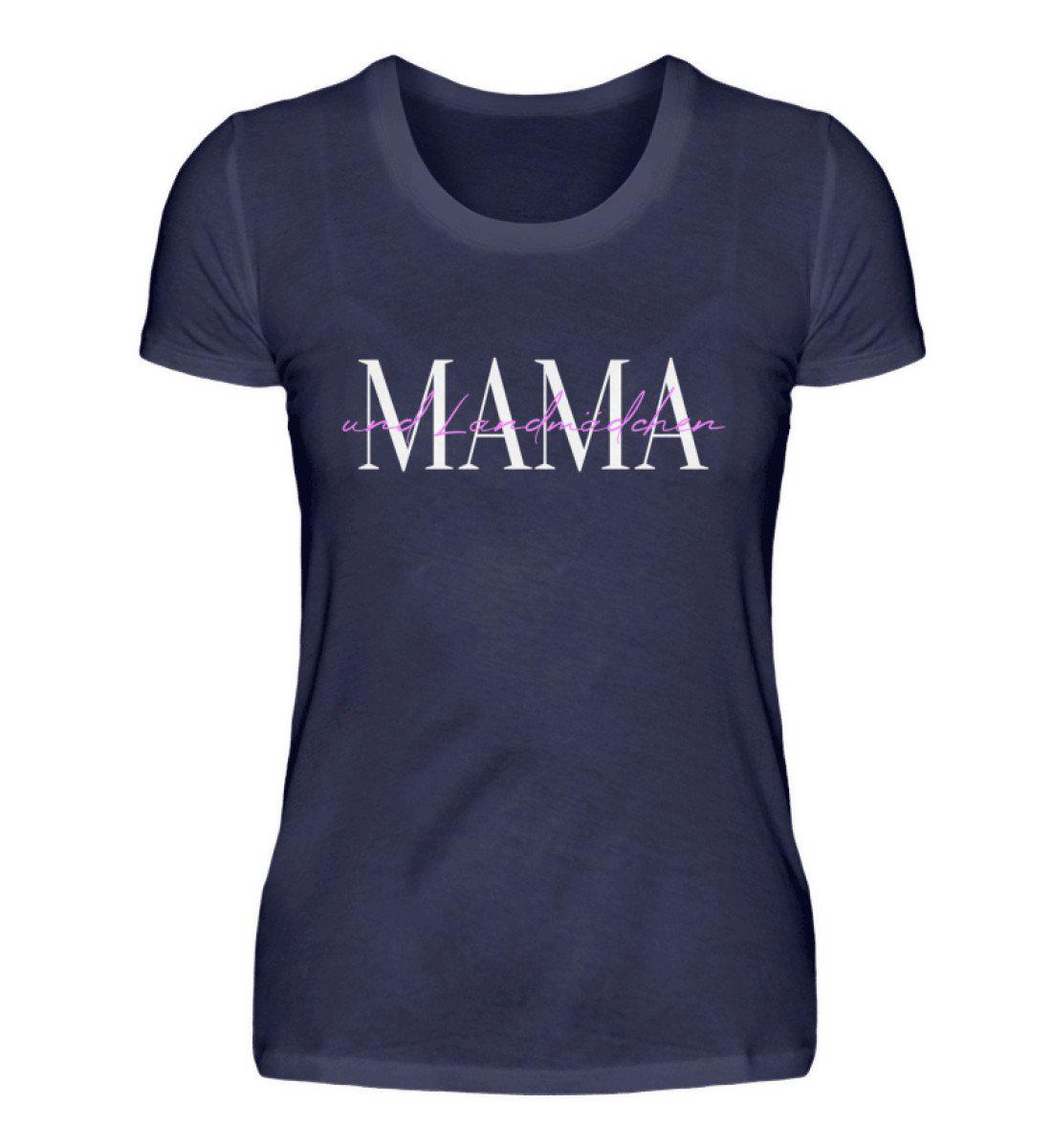 Mama und Landmädchen · Damen T-Shirt-Damen Basic T-Shirt-Navy-S-Agrarstarz