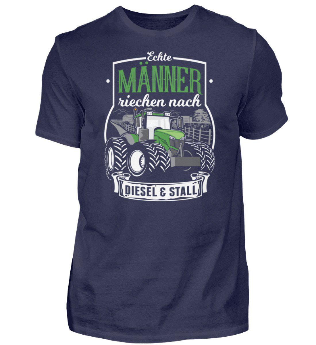 Männer Diesel und Stall · Herren T-Shirt-Herren Basic T-Shirt-Navy-S-Agrarstarz
