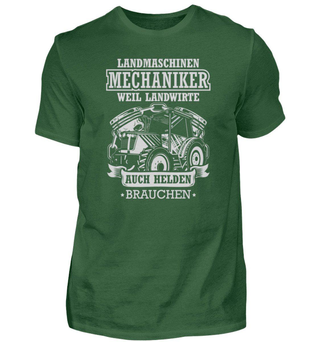 Mechaniker Landwirte Helden - Herren Shirt-Herren Basic T-Shirt-Bottle Green-S-Agrarstarz