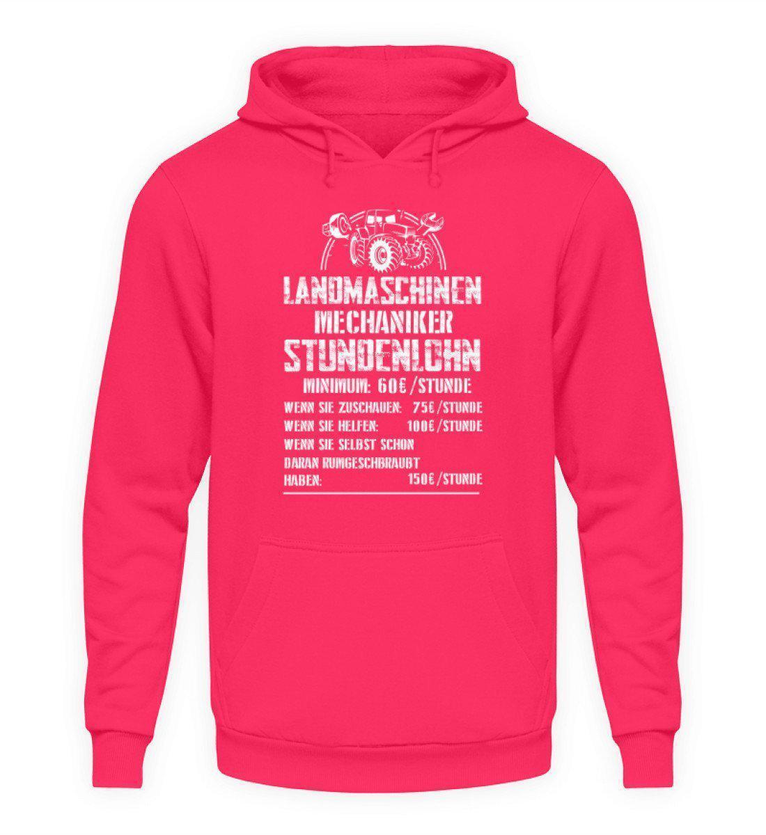 Mechaniker Stundenlohn · Unisex Kapuzenpullover Hoodie-Unisex Hoodie-Hot Pink-L-Agrarstarz