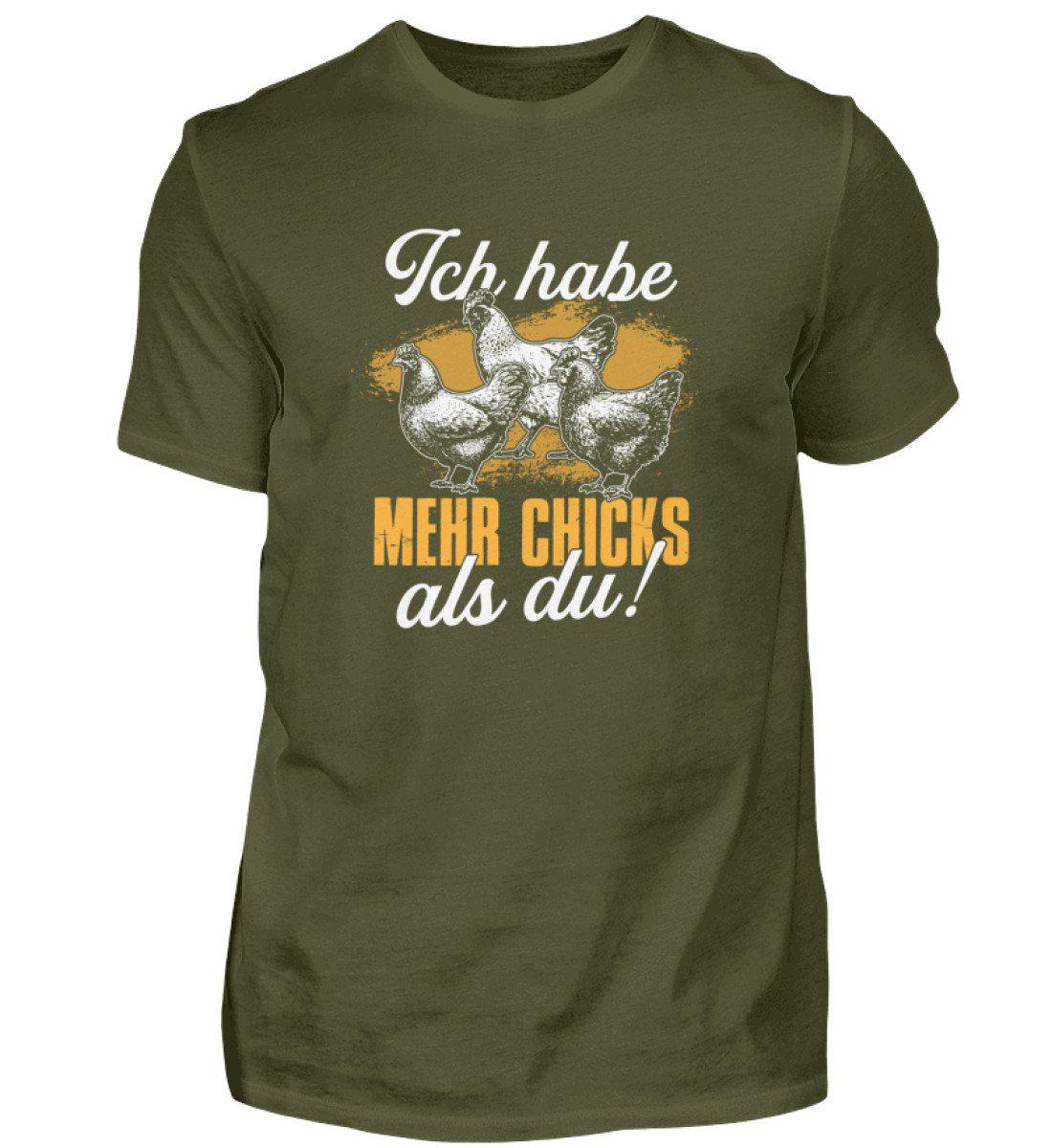 Mehr Chicks als du · Herren T-Shirt-Herren Basic T-Shirt-Urban Khaki-S-Agrarstarz