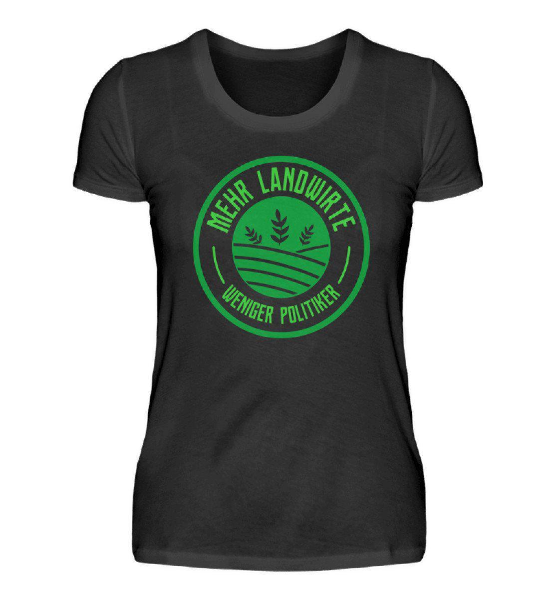 Mehr Landwirte · Damen T-Shirt-Damen Basic T-Shirt-Black-S-Agrarstarz