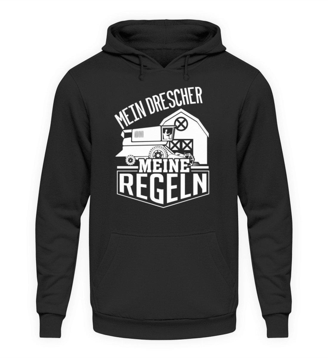 Mein Drescher meine Regeln · Unisex Kapuzenpullover Hoodie-Unisex Hoodie-Jet Black-L-Agrarstarz