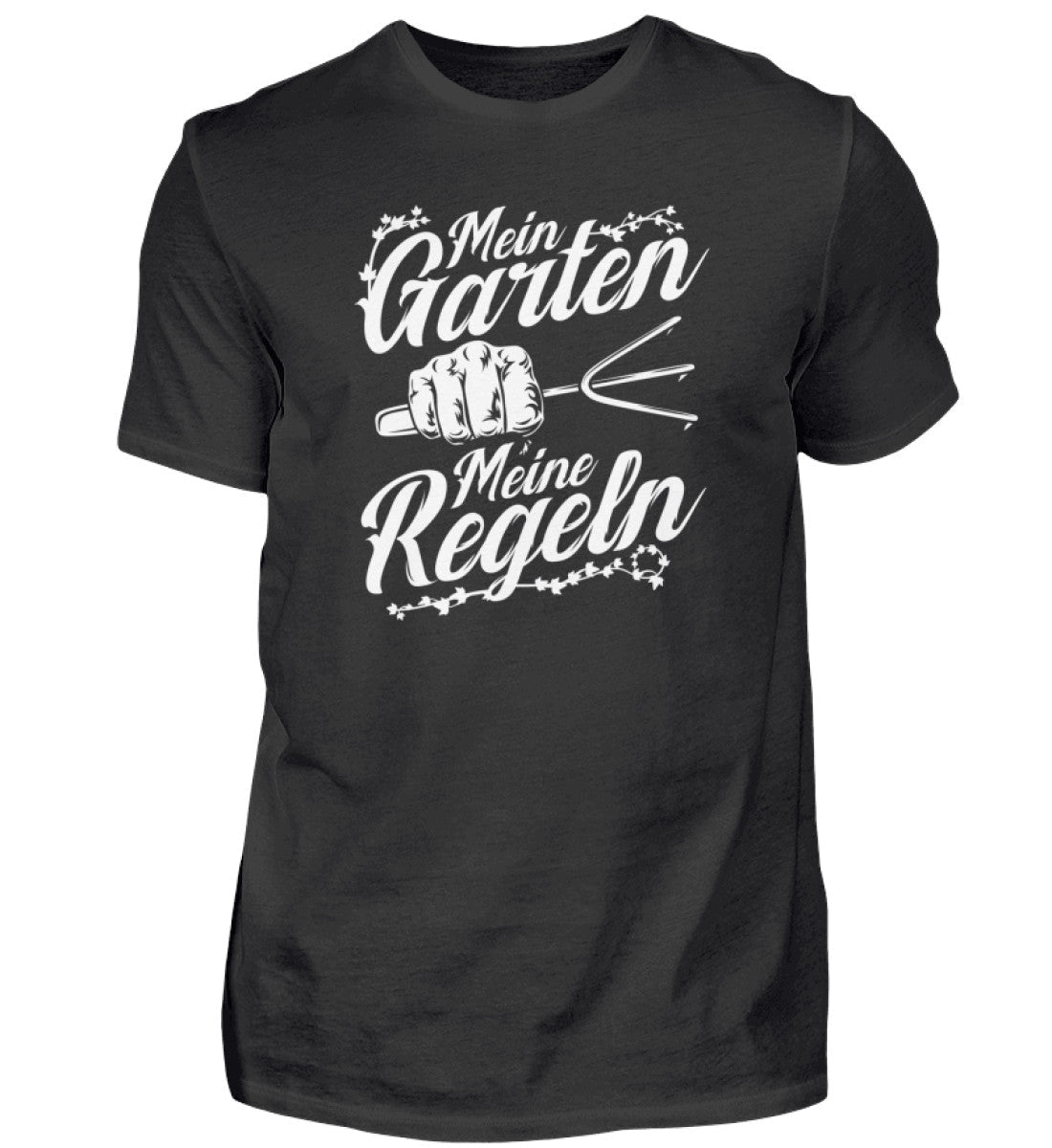 Mein Garten meine Regeln · Herren T-Shirt-Herren Basic T-Shirt-Black-S-Agrarstarz