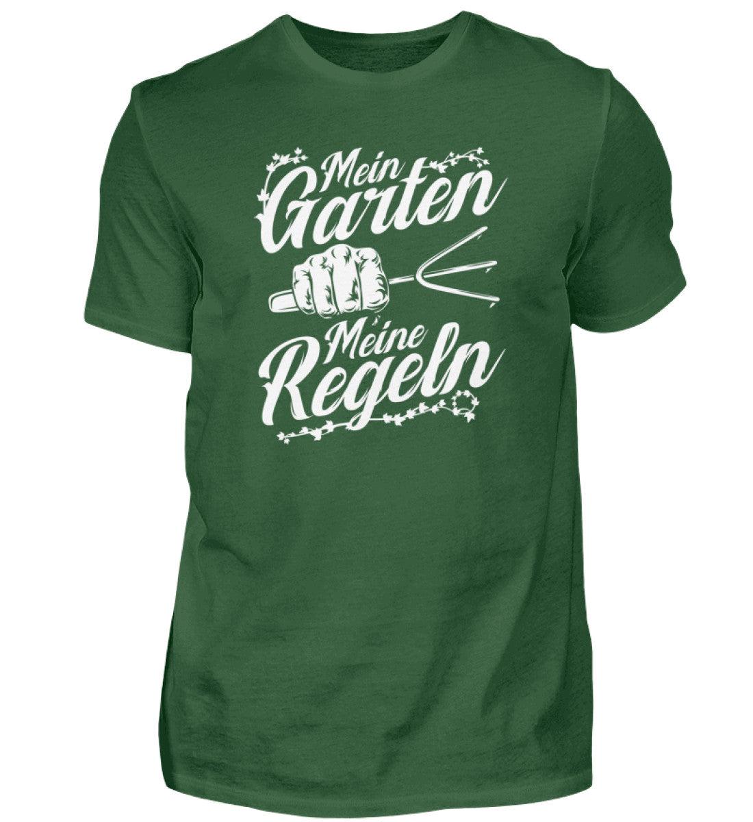 Mein Garten meine Regeln · Herren T-Shirt-Herren Basic T-Shirt-Bottle Green-S-Agrarstarz