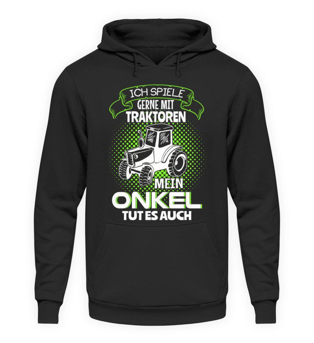 Mein Onkel spielt mit Traktoren · Unisex Kapuzenpullover Hoodie-Unisex Hoodie-Jet Black-L-Agrarstarz