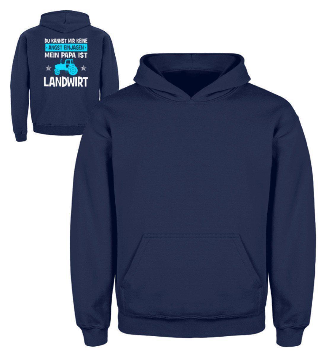 Mein Papa ist Landwirt · Kinder Kapuzenpullover Hoodie-Kinder Hoodie-New French Navy-3/4 (98/104)-Agrarstarz