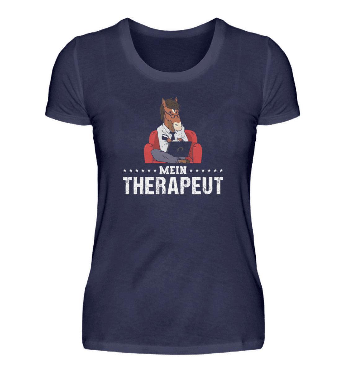 Mein Therapeut Pferd · Damen T-Shirt-Damen Basic T-Shirt-Navy-S-Agrarstarz
