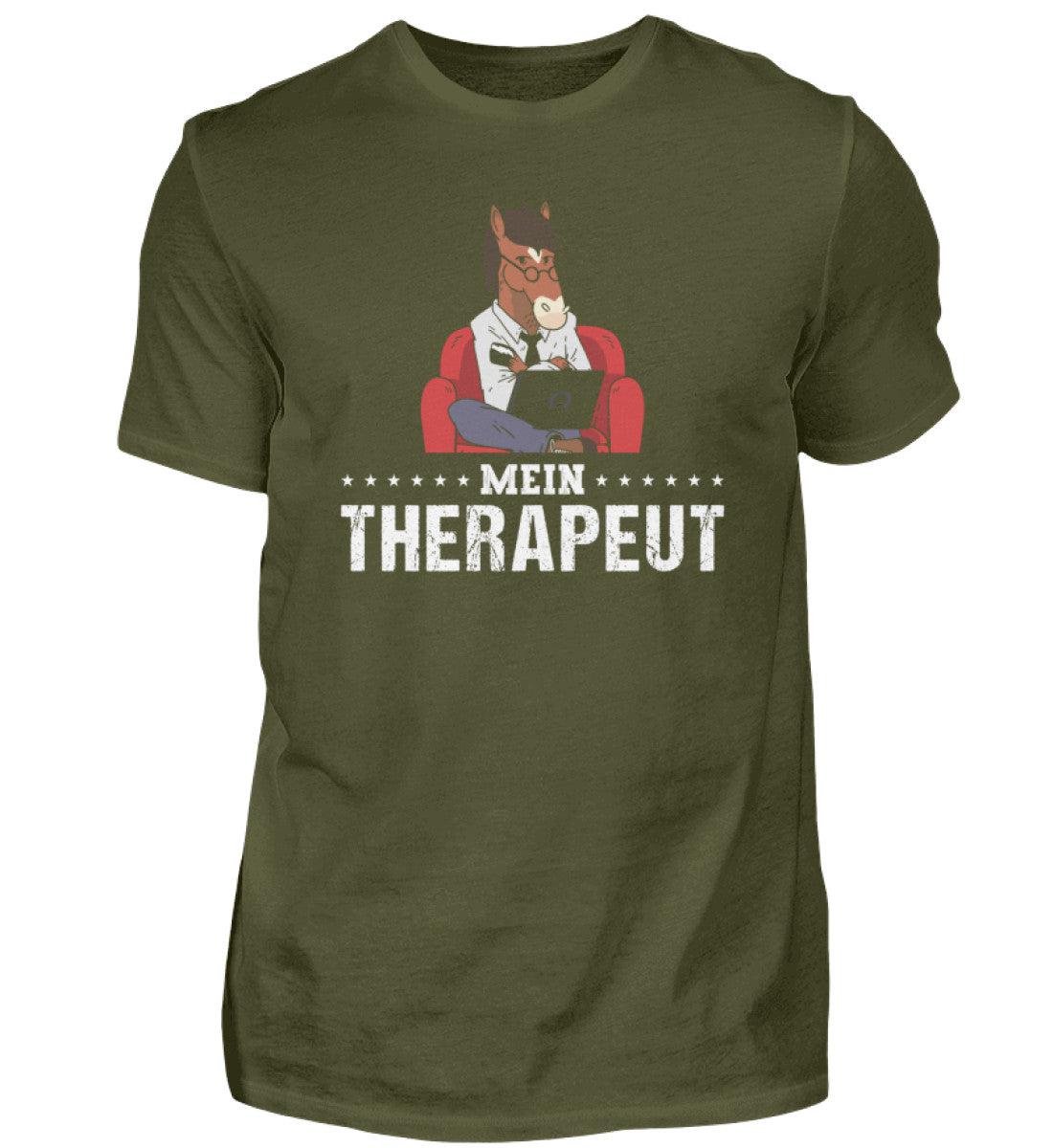 Mein Therapeut Pferd · Herren T-Shirt-Herren Basic T-Shirt-Urban Khaki-S-Agrarstarz