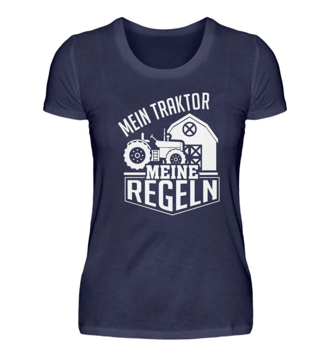 Mein Traktor meine Regeln · Damen T-Shirt-Damen Basic T-Shirt-Navy-S-Agrarstarz