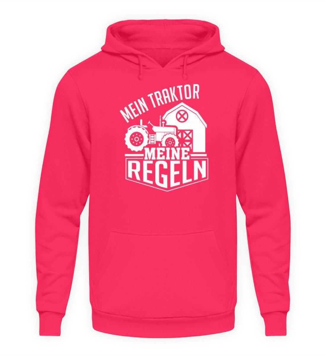 Mein Traktor meine Regeln · Unisex Kapuzenpullover Hoodie-Unisex Hoodie-Hot Pink-L-Agrarstarz