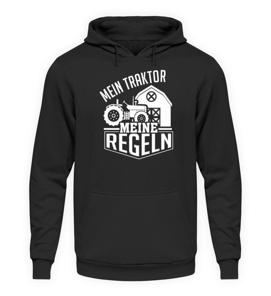 Mein Traktor meine Regeln · Unisex Kapuzenpullover Hoodie-Unisex Hoodie-Jet Black-L-Agrarstarz