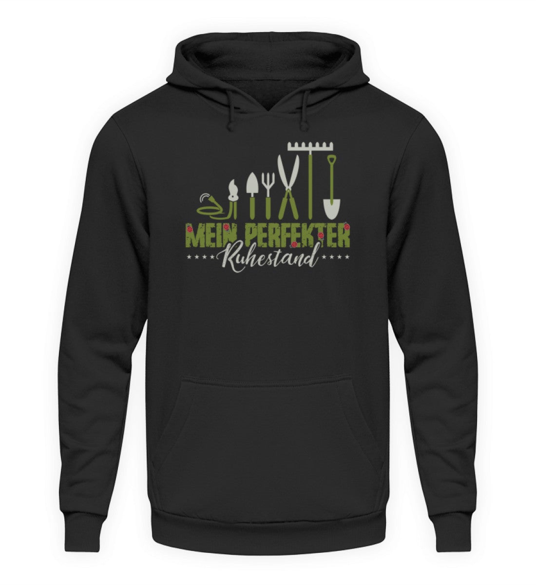 Mein perfekter Ruhestand Garten · Unisex Kapuzenpullover Hoodie-Unisex Hoodie-Deep Black-S-Agrarstarz