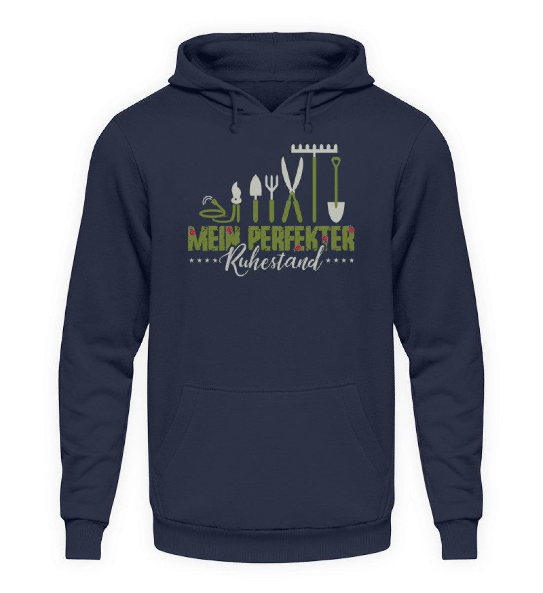 Mein perfekter Ruhestand Garten · Unisex Kapuzenpullover Hoodie-Unisex Hoodie-Oxford Navy-S-Agrarstarz