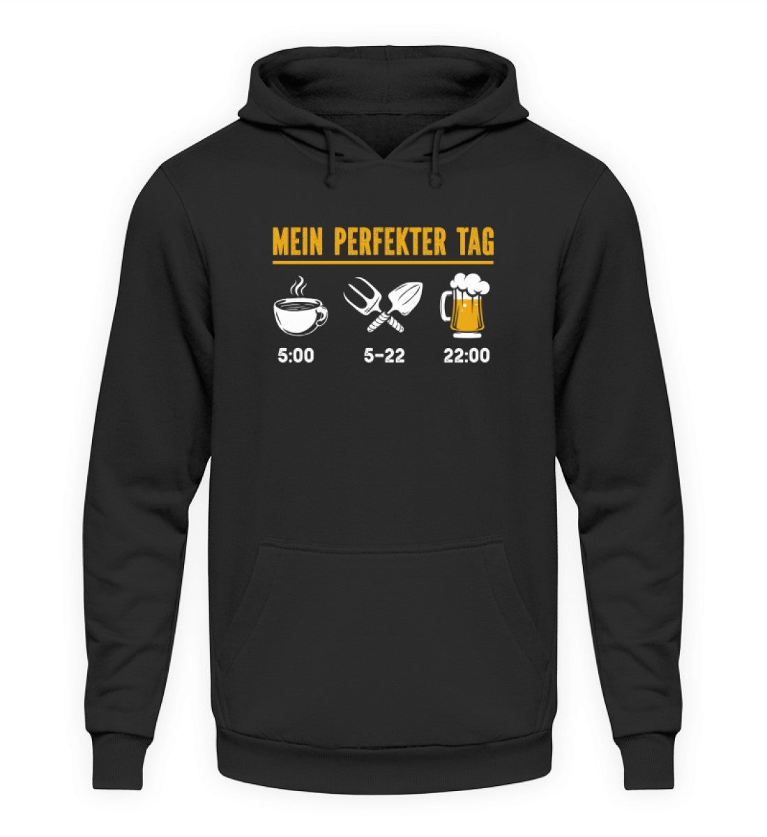 Mein perfekter Tag Garten · Unisex Kapuzenpullover Hoodie-Unisex Hoodie-Deep Black-S-Agrarstarz