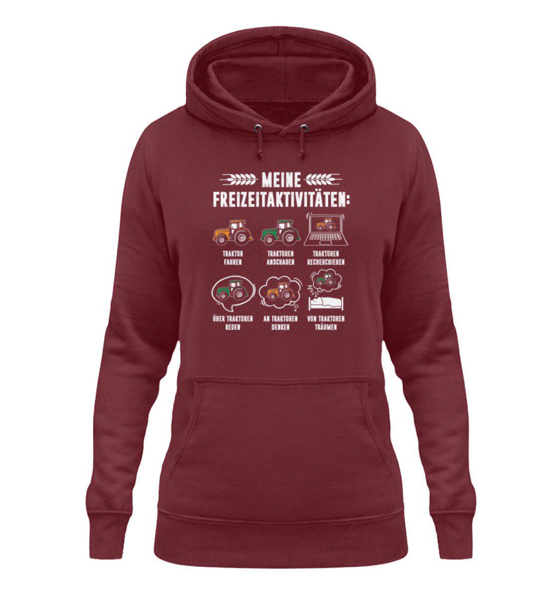 Meine Freizeitaktivitäten · Damen Hoodie-Damen Hoodie-Burgundy-XS-Agrarstarz