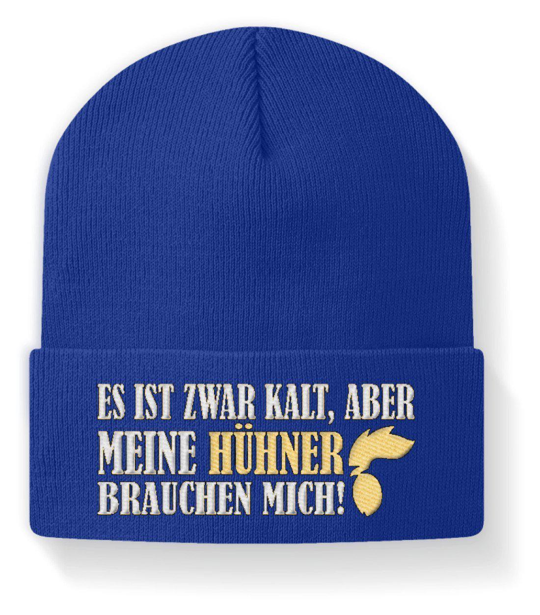 Meine Hühner brauchen mich · Beanie Mütze-Beanie mit Stick-Royal-M-Agrarstarz