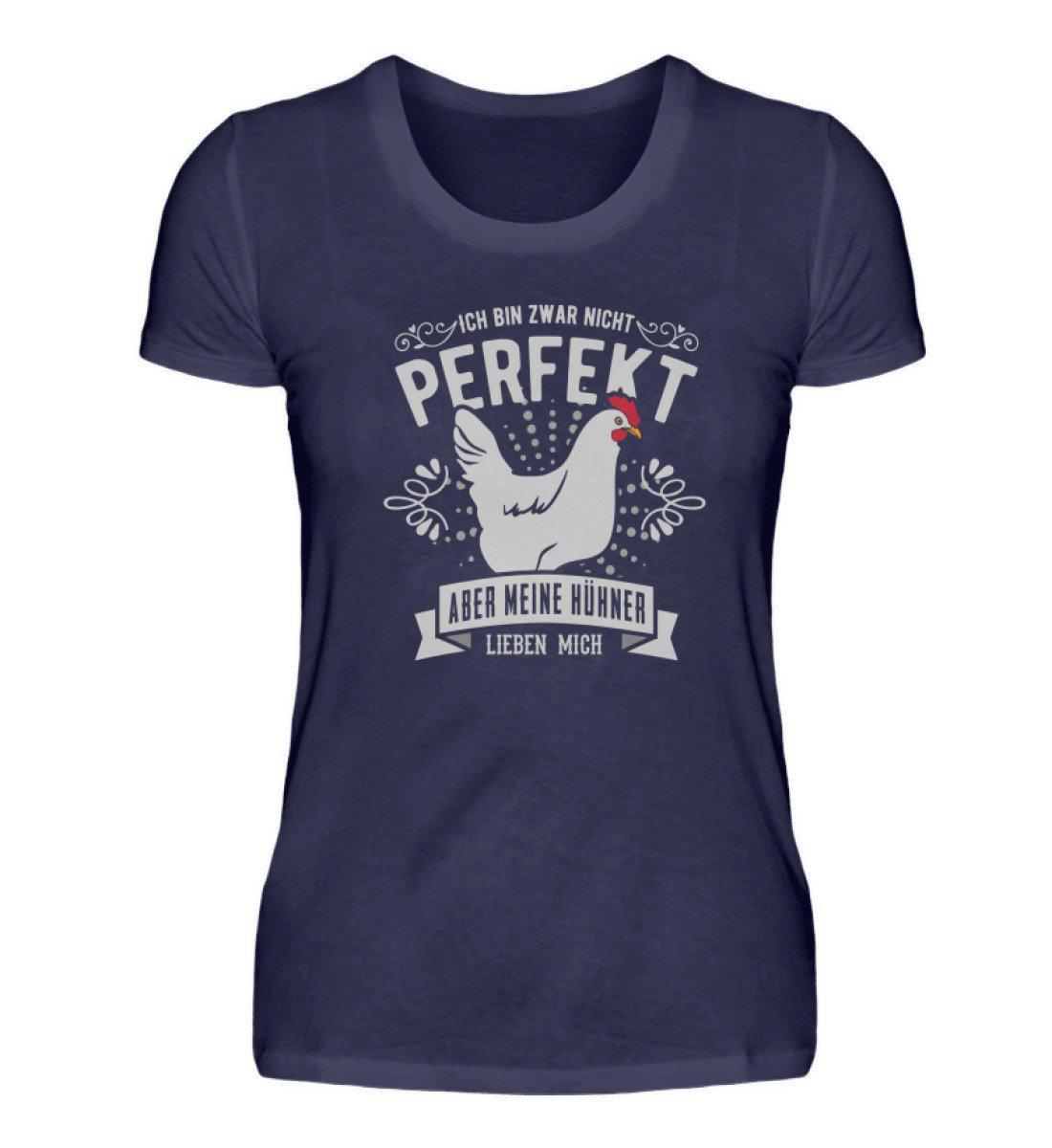 Meine Hühner lieben mich · Damen T-Shirt-Damen Basic T-Shirt-Navy-S-Agrarstarz