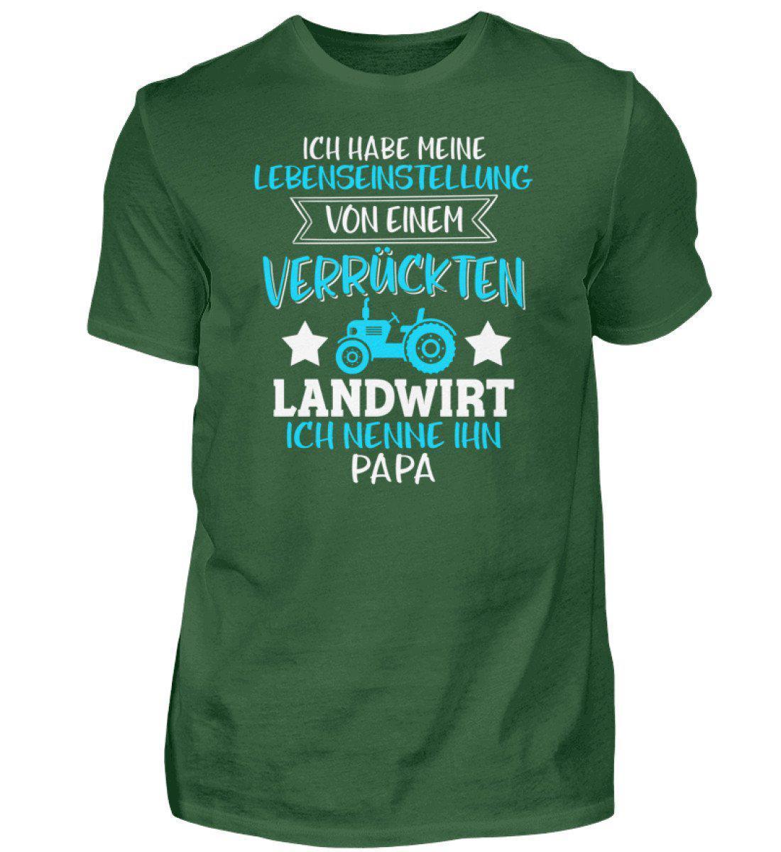 Meine Lebenseinstellung · Herren T-Shirt-Herren Basic T-Shirt-Bottle Green-S-Agrarstarz