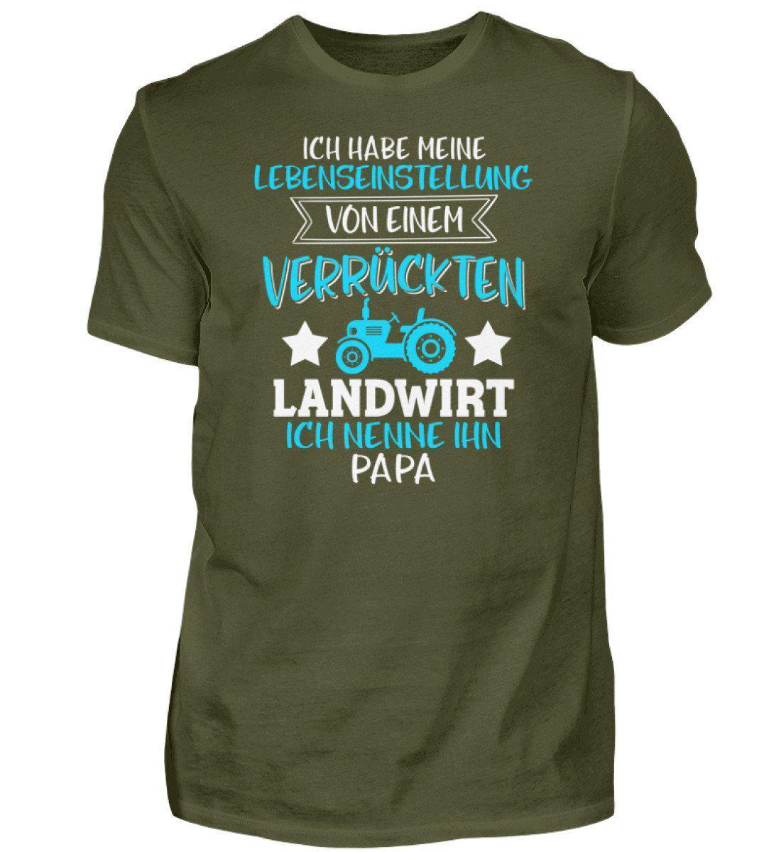 Meine Lebenseinstellung · Herren T-Shirt-Herren Basic T-Shirt-Urban Khaki-S-Agrarstarz