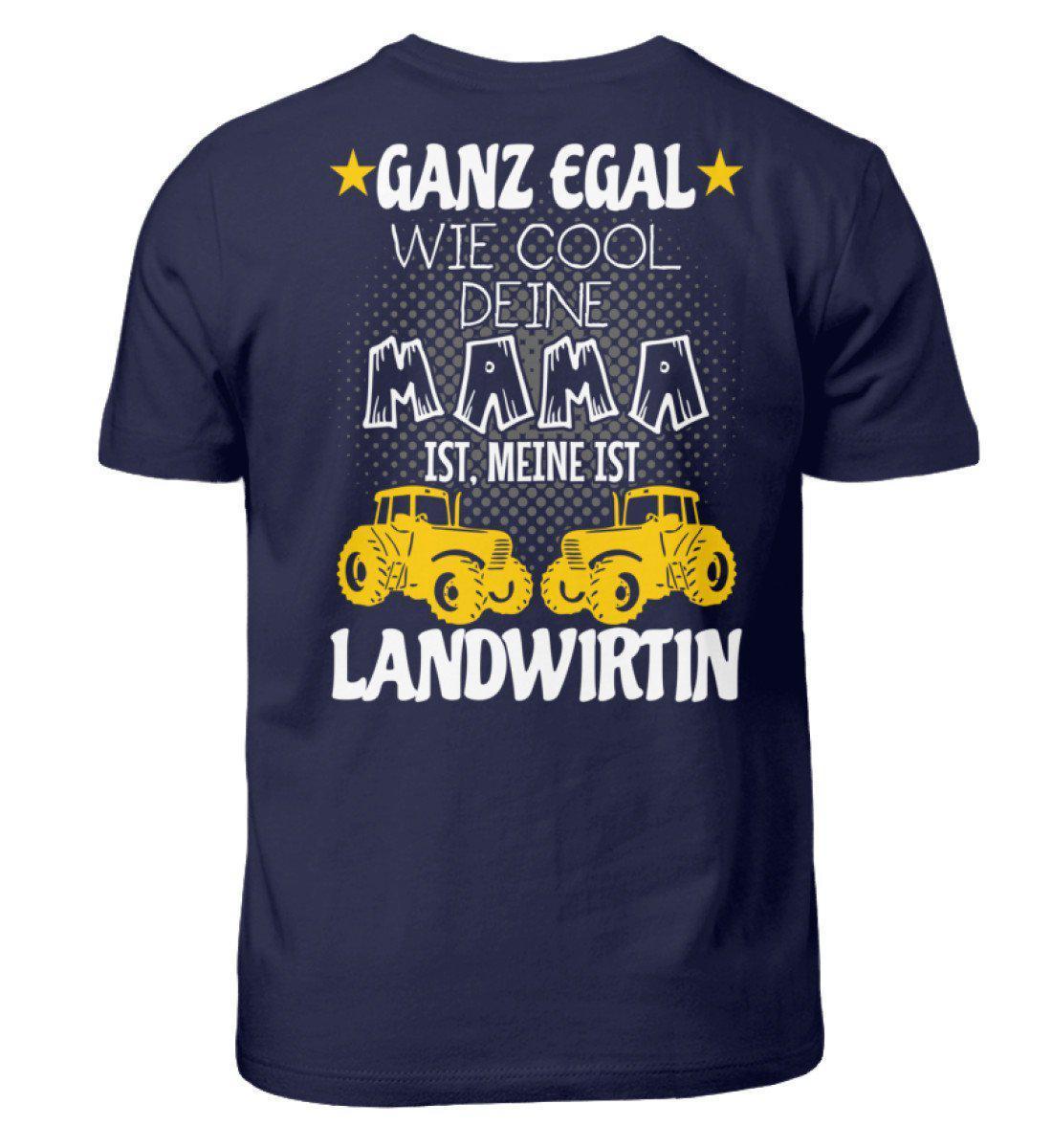 Meine Mama ist Landwirtin (Rückenprint) · Kinder T-Shirt-Kinder T-Shirt-Navy-3/4 (98/104)-Agrarstarz