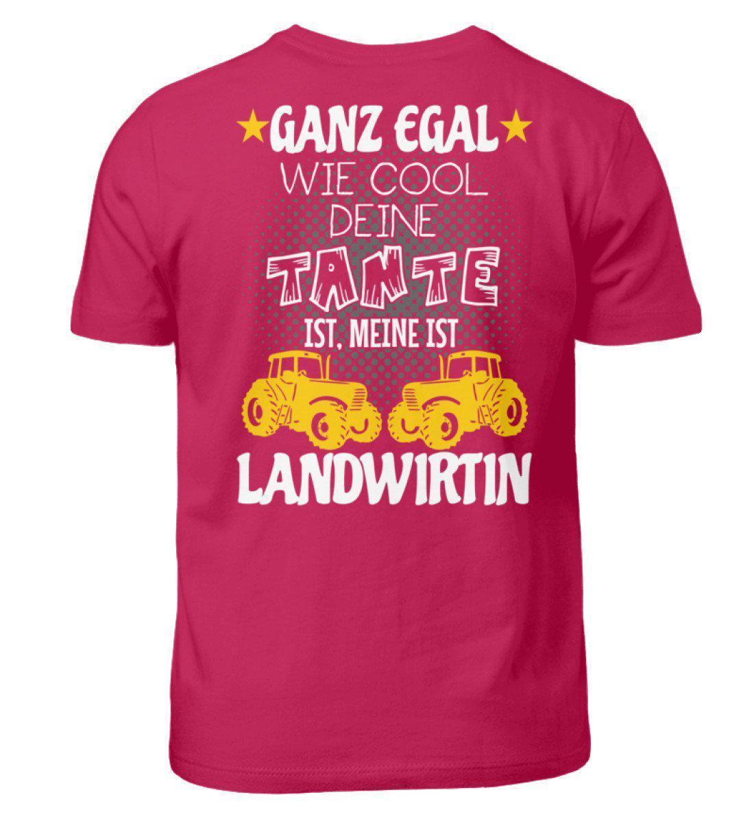 Meine Tante ist Landwirtin (Rückenprint) · Kinder T-Shirt-Kinder T-Shirt-Sorbet-3/4 (98/104)-Agrarstarz