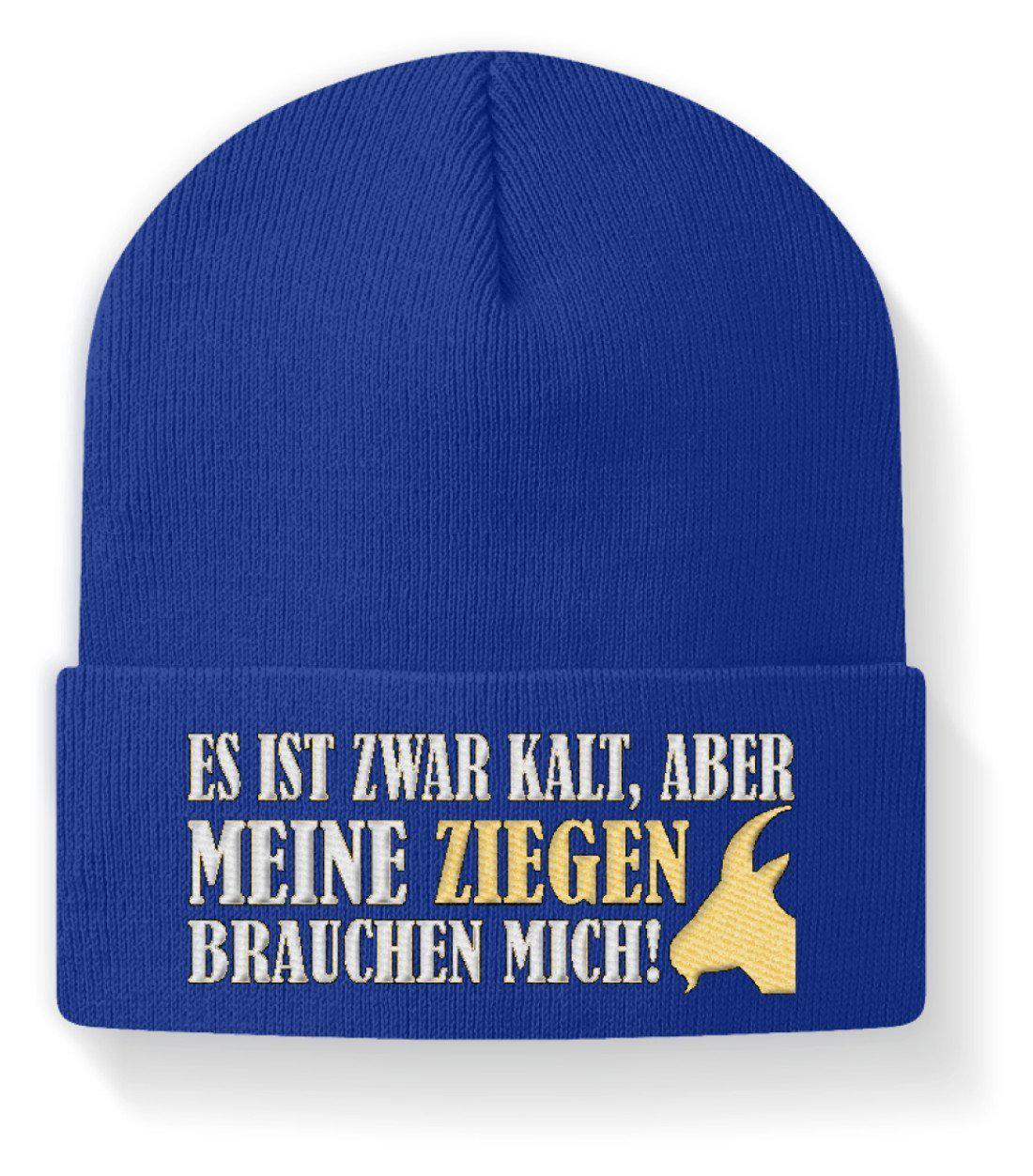 Meine Ziegen brauchen mich · Beanie Mütze-Beanie mit Stick-Royal-M-Agrarstarz