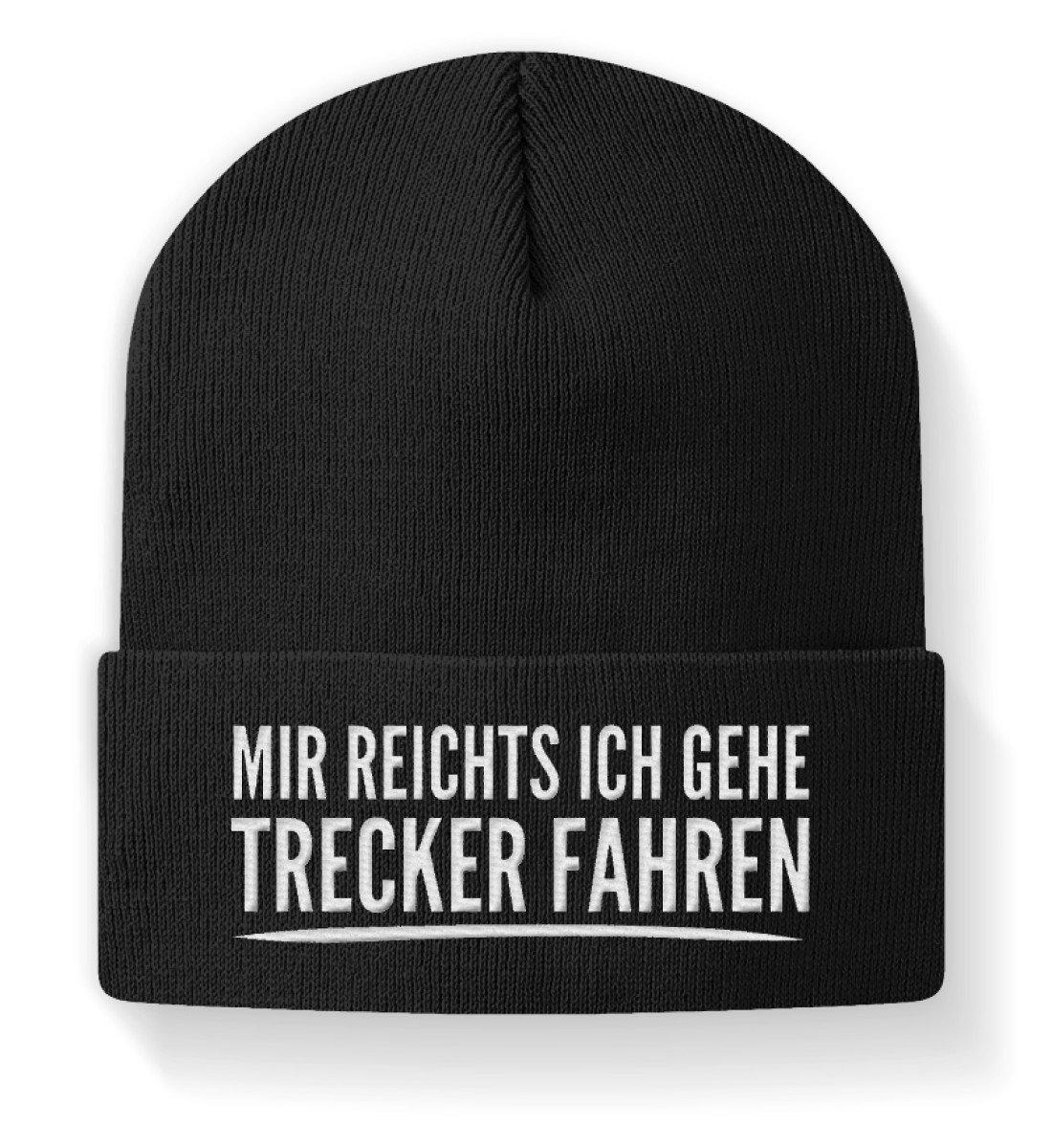 Mir reicht ich gehe Trecker fahren · Beanie Mütze-Beanie mit Stick-Black-M-Agrarstarz