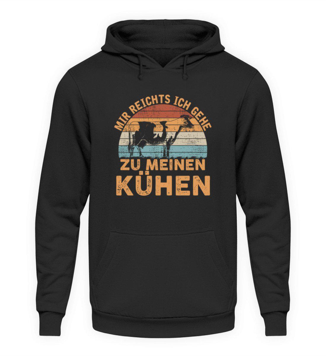 Mir reichts Kühe Retro · Unisex Hoodie-Unisex Hoodie-Jet Black-S-Agrarstarz