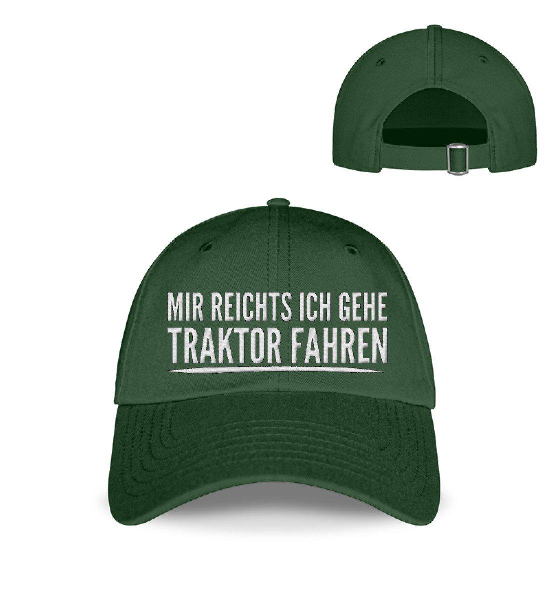 Mir reichts Traktor fahren · Kappe-Baseball Cap mit Stick-Bottle Green-Einheitsgröße-Agrarstarz