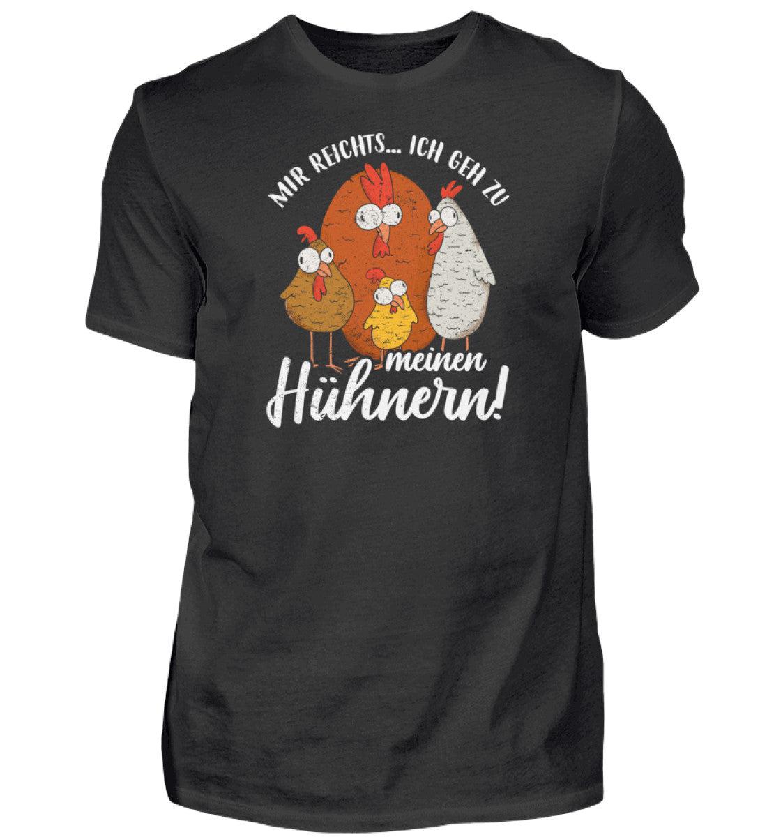 Mir reichts ich geh zu meinen Hühnern · Herren T-Shirt-Herren Basic T-Shirt-Black-S-Agrarstarz