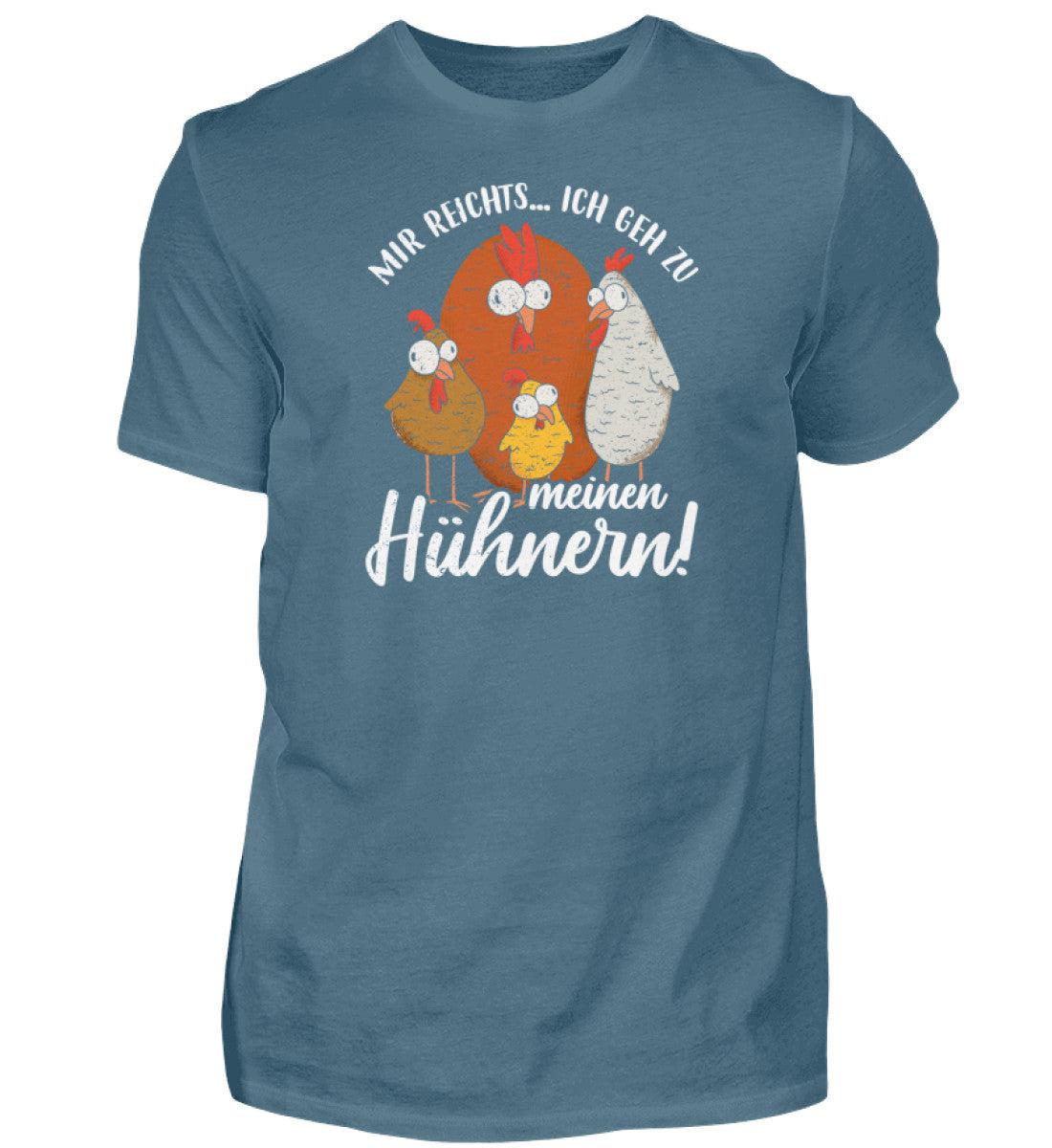 Mir reichts ich geh zu meinen Hühnern · Herren T-Shirt-Herren Basic T-Shirt-Stone Blue-S-Agrarstarz