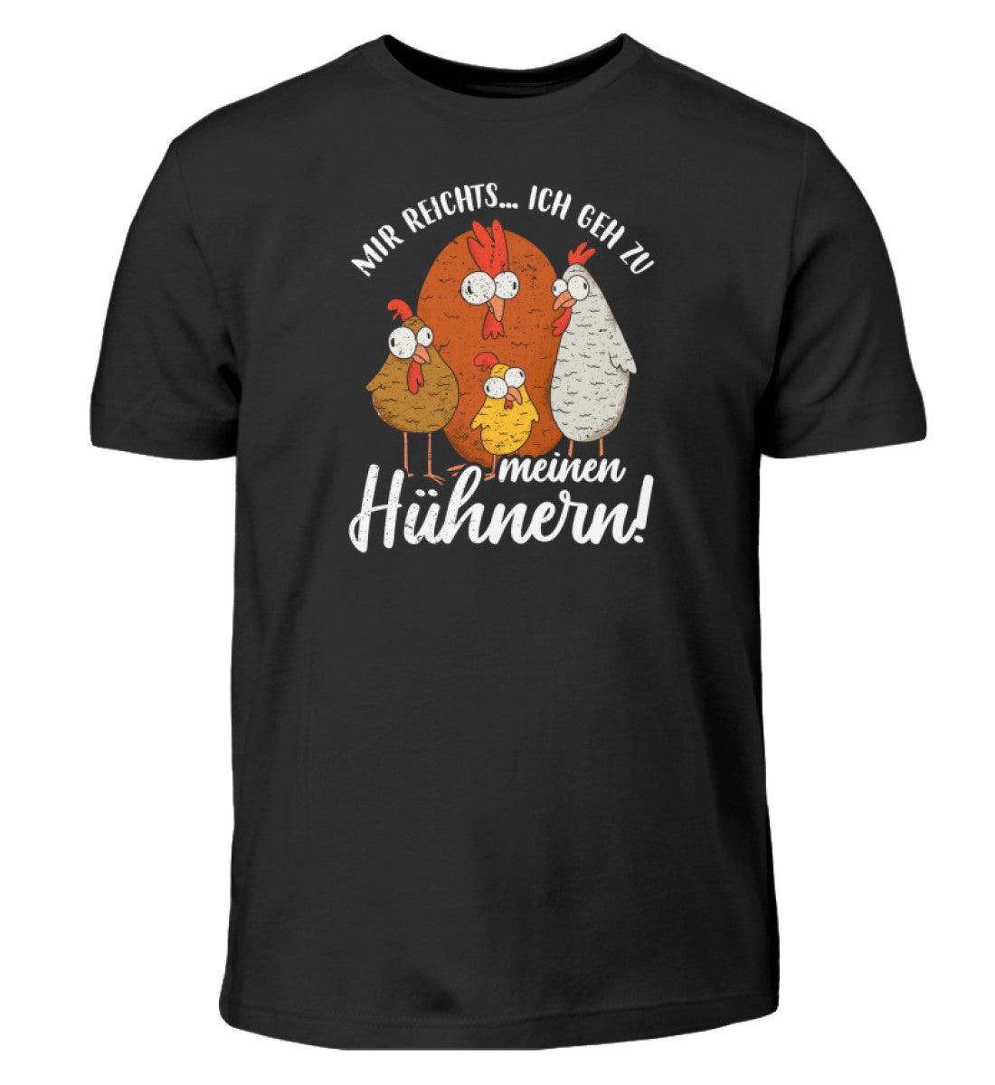 Mir reichts ich gehe zu meinen Hühnern - Kinder T-Shirt-Kinder T-Shirt-Black-12/14 (152/164)-Agrarstarz