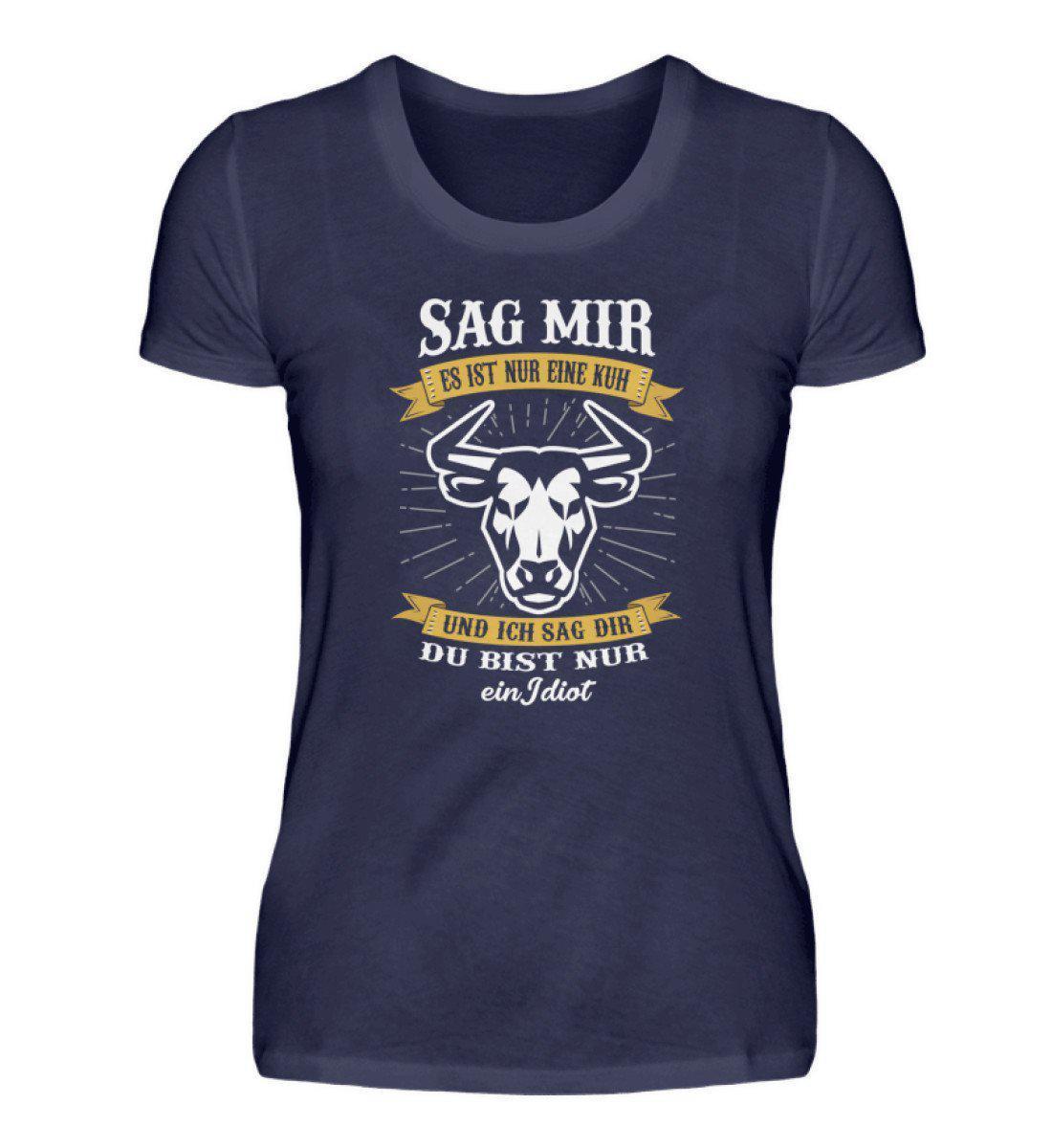 Nicht nur eine Kuh · Damen T-Shirt-Damen Basic T-Shirt-Navy-S-Agrarstarz