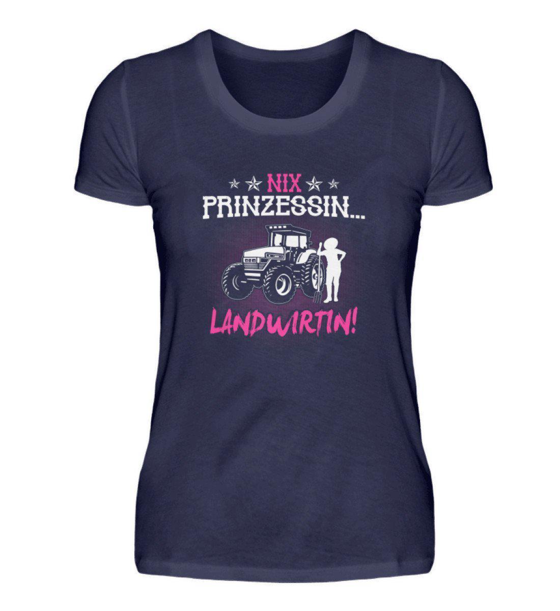 Nix Prinzessin Landwirtin · Damen T-Shirt-Damen Basic T-Shirt-Navy-S-Agrarstarz