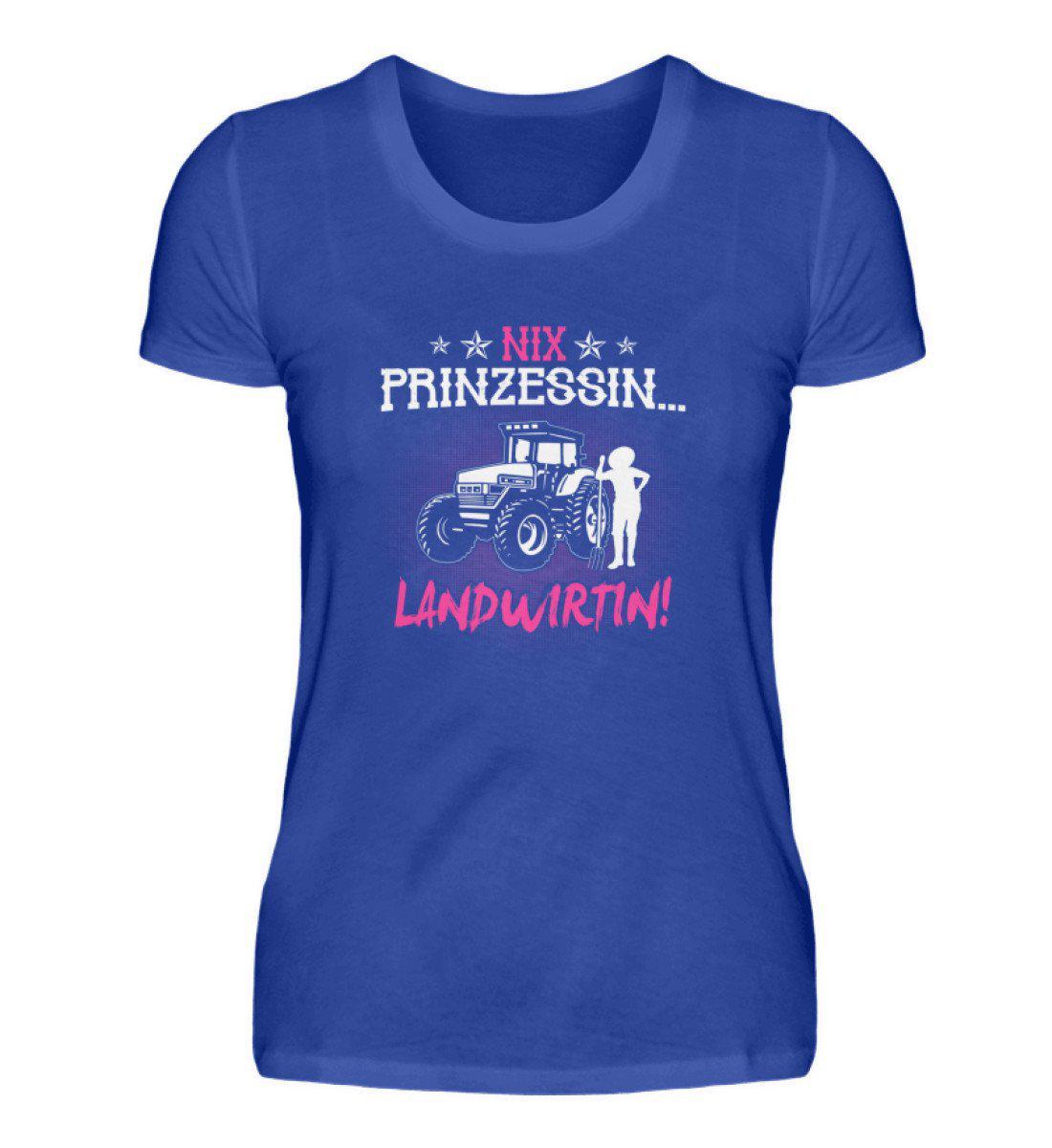 Nix Prinzessin Landwirtin · Damen T-Shirt-Damen Basic T-Shirt-Neon Blue-S-Agrarstarz