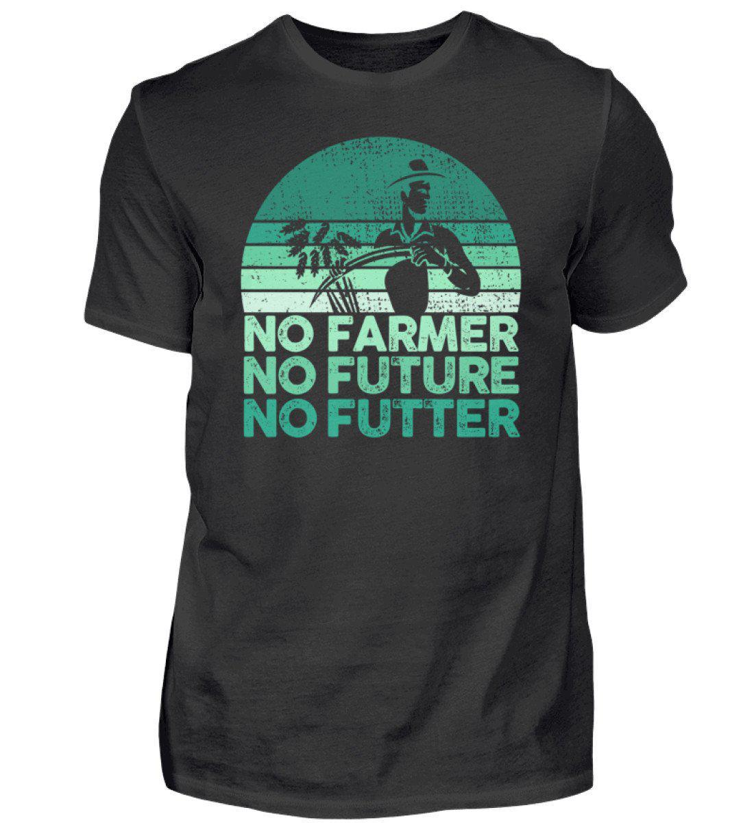 No Farmer no Futter · Herren T-Shirt-Herren Basic T-Shirt-Black-S-Agrarstarz
