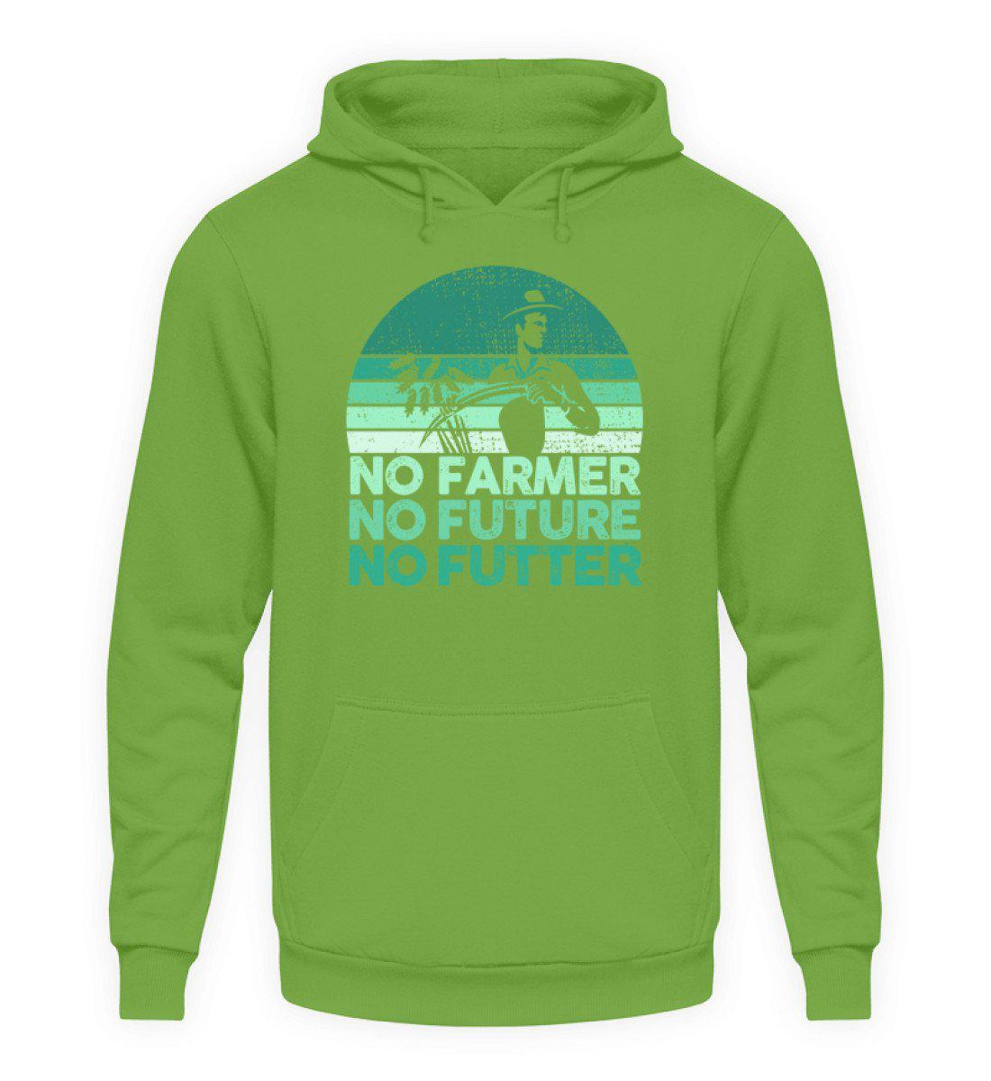 No Farmer no Futter · Unisex Kapuzenpullover Hoodie-Unisex Hoodie-LimeGreen-L-Agrarstarz