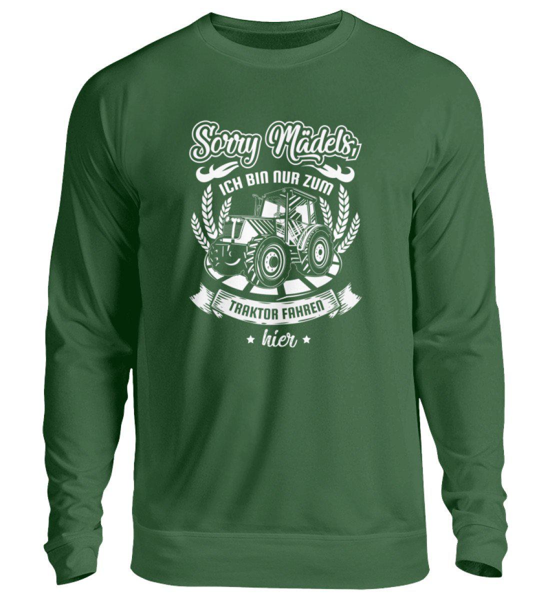 Nur zum Traktor fahren hier · Unisex Sweatshirt Pullover-Unisex Sweatshirt-Bottle Green-S-Agrarstarz