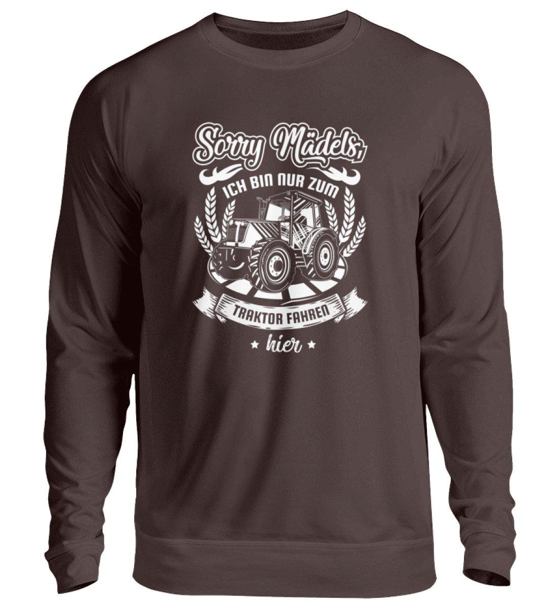 Nur zum Traktor fahren hier · Unisex Sweatshirt Pullover-Unisex Sweatshirt-Hot Chocolate-S-Agrarstarz