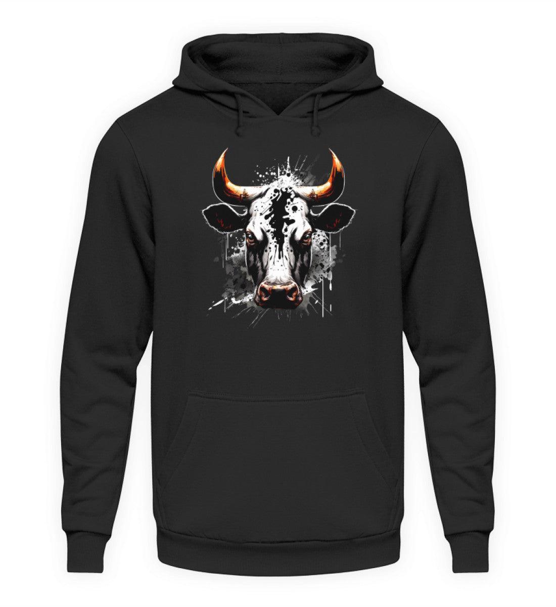 Ochse Wasserfarben 1 · Unisex Kapuzenpullover Hoodie-Unisex Hoodie-Deep Black-XS-Agrarstarz