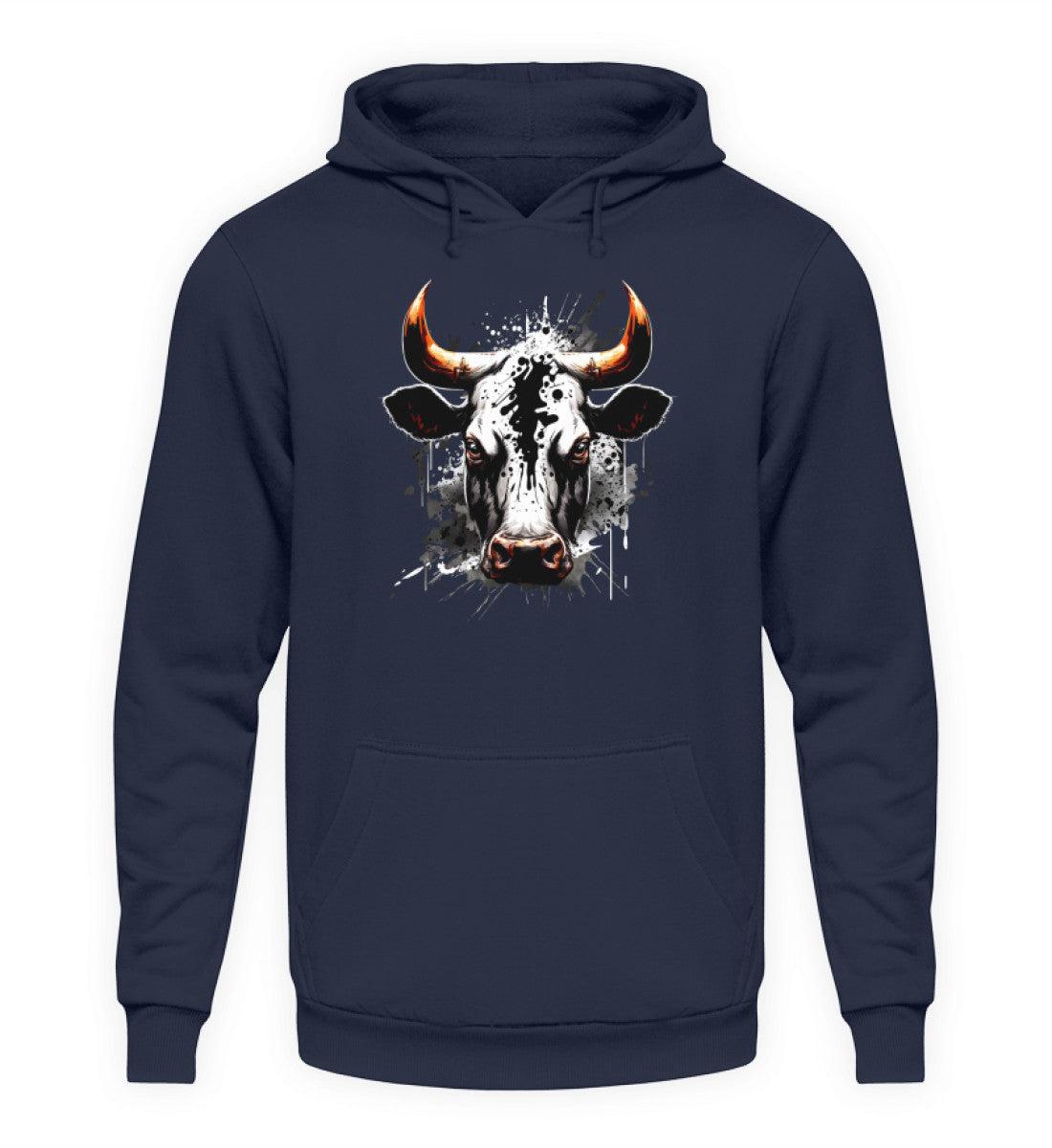 Ochse Wasserfarben 1 · Unisex Kapuzenpullover Hoodie-Unisex Hoodie-Oxford Navy-XS-Agrarstarz