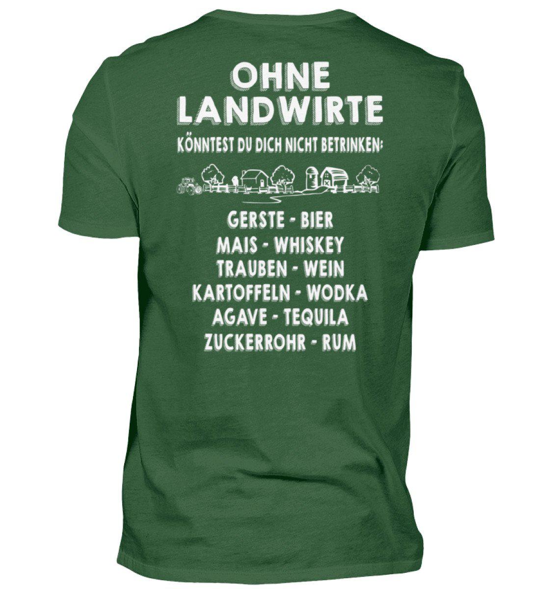 Ohne Landwirte kein Trinken · Herren T-Shirt-Herren Basic T-Shirt-Bottle Green-S-Agrarstarz