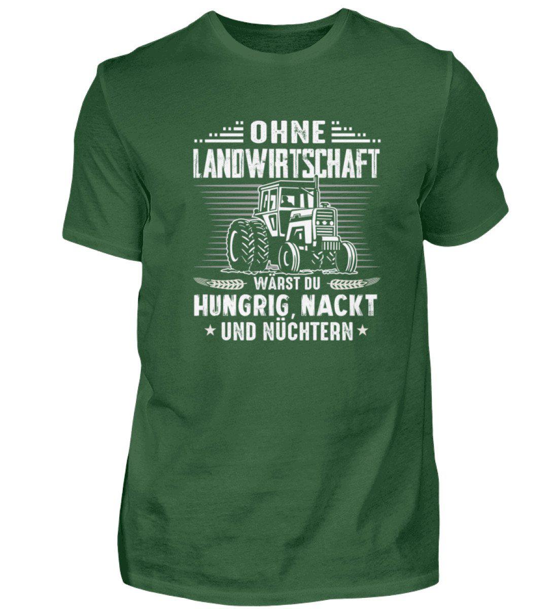 Ohne Landwirtschaft · Herren T-Shirt-Herren Basic T-Shirt-Bottle Green-S-Agrarstarz