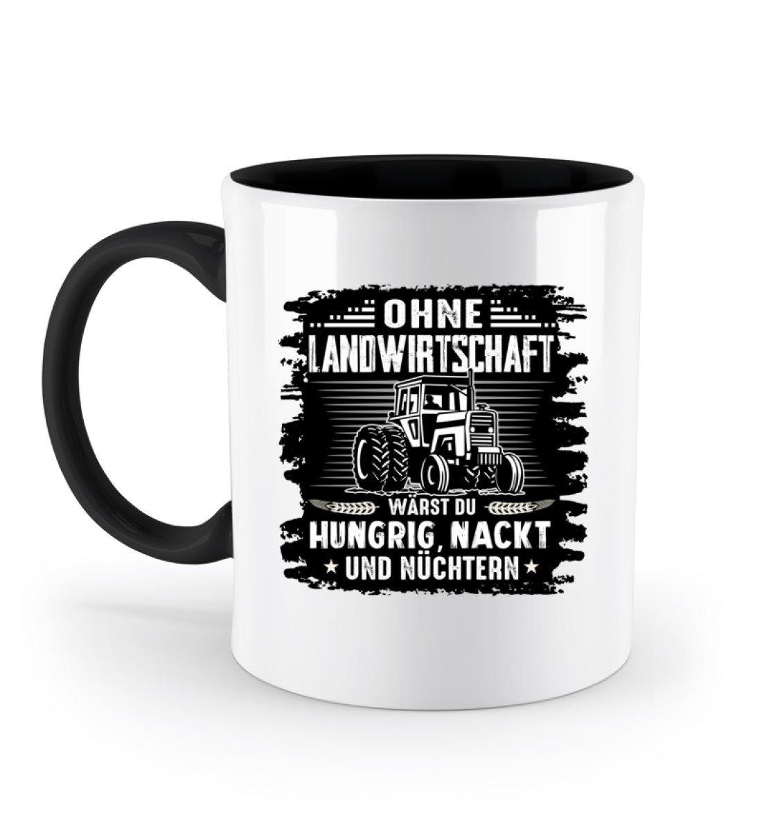 Ohne Landwirtschaft · Keramik Tasse zweifarbig-Keramik Tasse Zweifarbig-Black-330ml-Agrarstarz